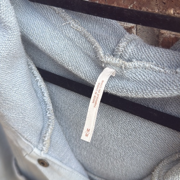 Free People Light Blue Hooded Jacket - Picture 4 of 16